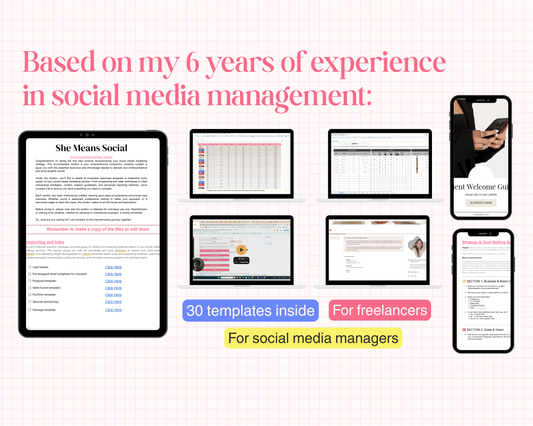 The SMM Toolbox Bundle: (30 Done-For-You Templates for Social Media Managers)