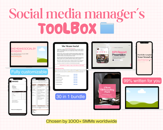 The SMM Toolbox Bundle: (30 Done-For-You Templates for Social Media Managers)