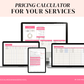 Pricing calculator for Service Based Business owners