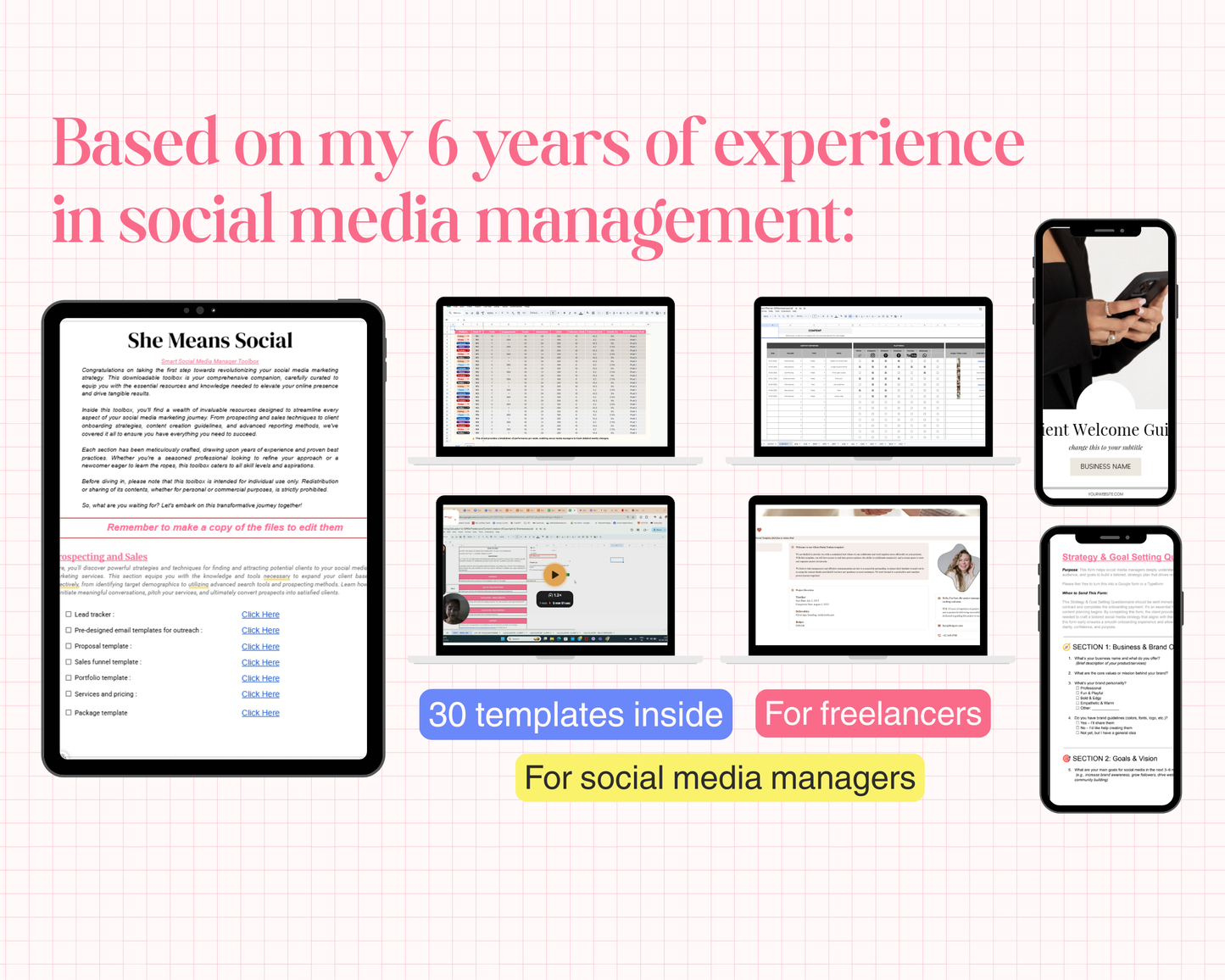 The SMM Toolbox Bundle: (30 Done-For-You Templates for Social Media Managers)