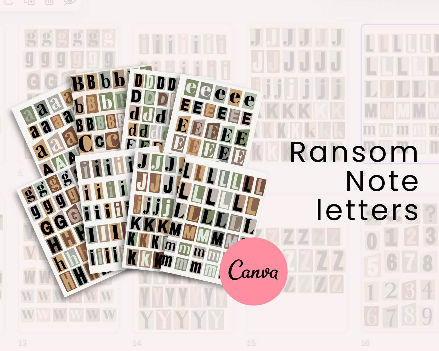 Earth-Tone Scrapbook Style Meets Ransom Note Aesthetic - With 500+ Editable Elements